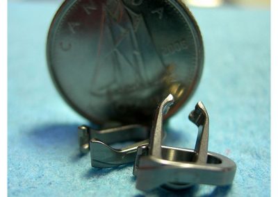Titanium spring for aneurysm clip machined by MPPM Ltd.