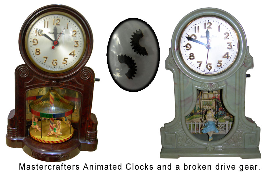 Sunbeam Works Retro Mastercrafters Waterfall Clock Parts or Repair Made in the USA